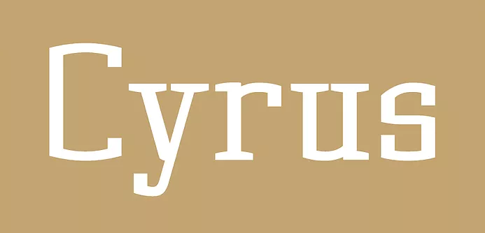 Beispiel einer Cyrus-Schriftart #1
